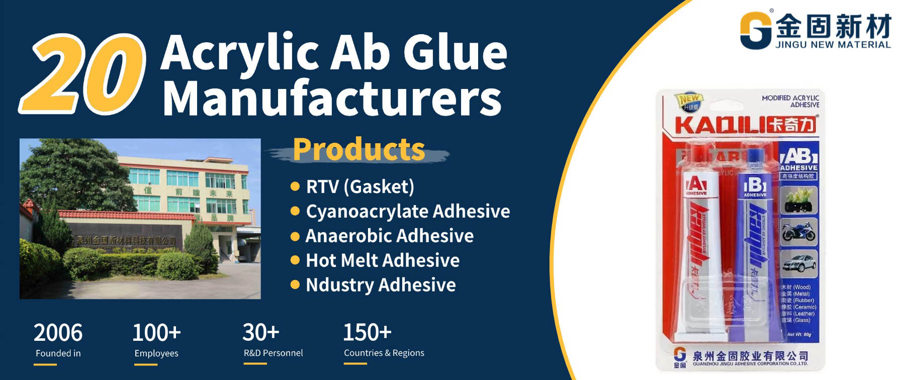 20 years Acrylic Ab Glue Manufacturers 20 years Acrylic Ab Glue Manufacturers