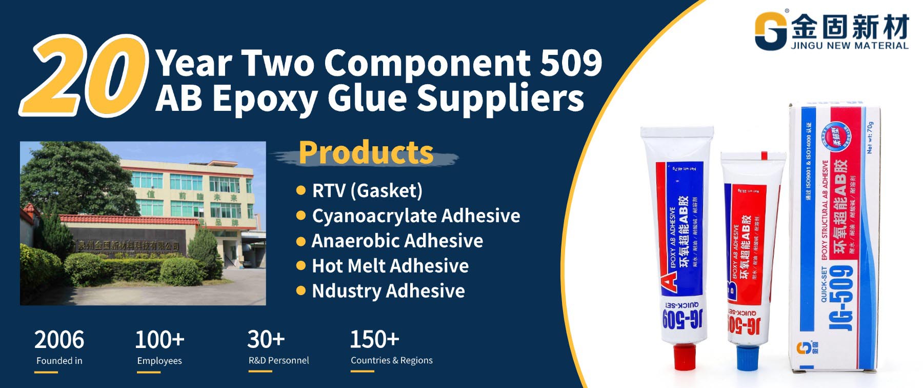 20 Years Two Component 509 AB Epoxy Glue Suppliers